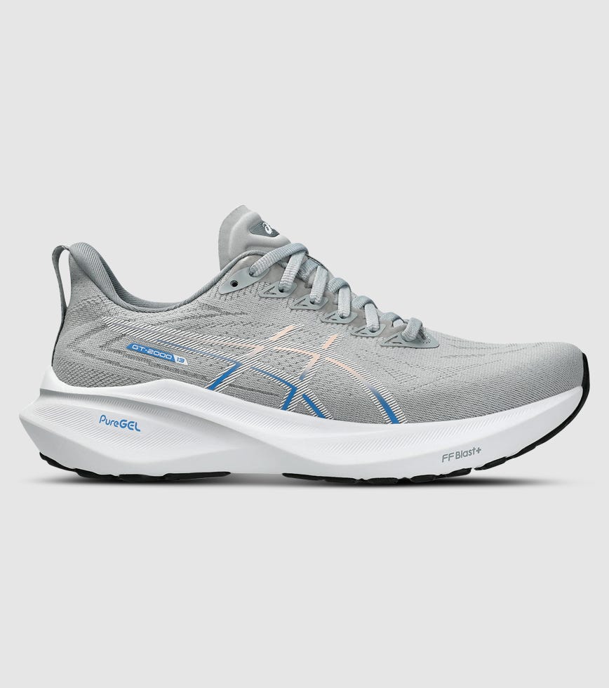 ASICS GT-2000 13 (D WIDE) WOMENS PIEDMONT GREY WHITE The