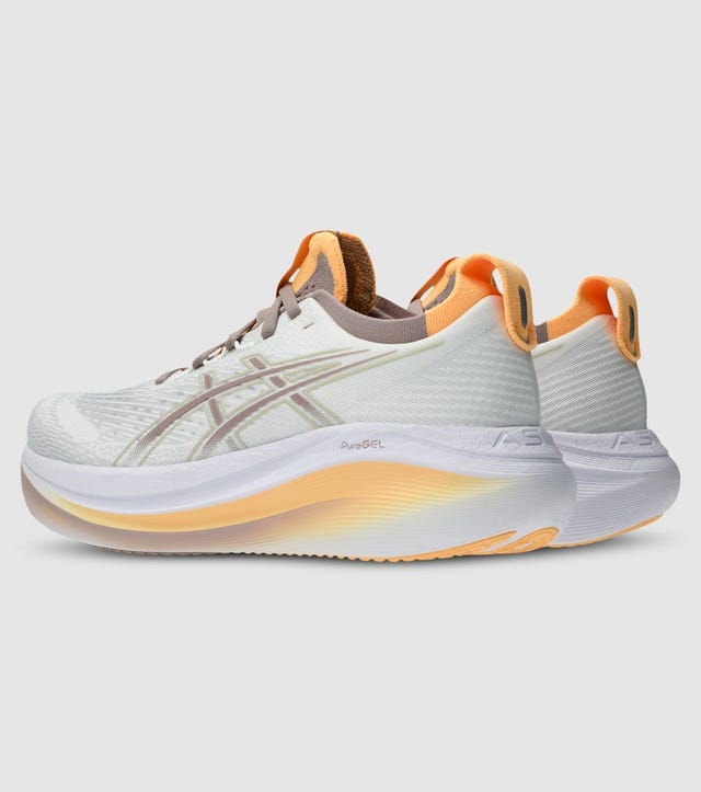 ASICS GEL-NIMBUS 27 WOMENS WHITE FAWN The Athlete's Foot