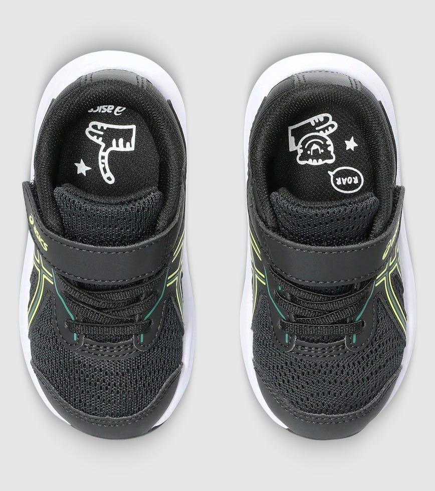 ASICS CONTEND 9 (TS) KIDS BLACK JASPER GREEN | The Athlete's Foot