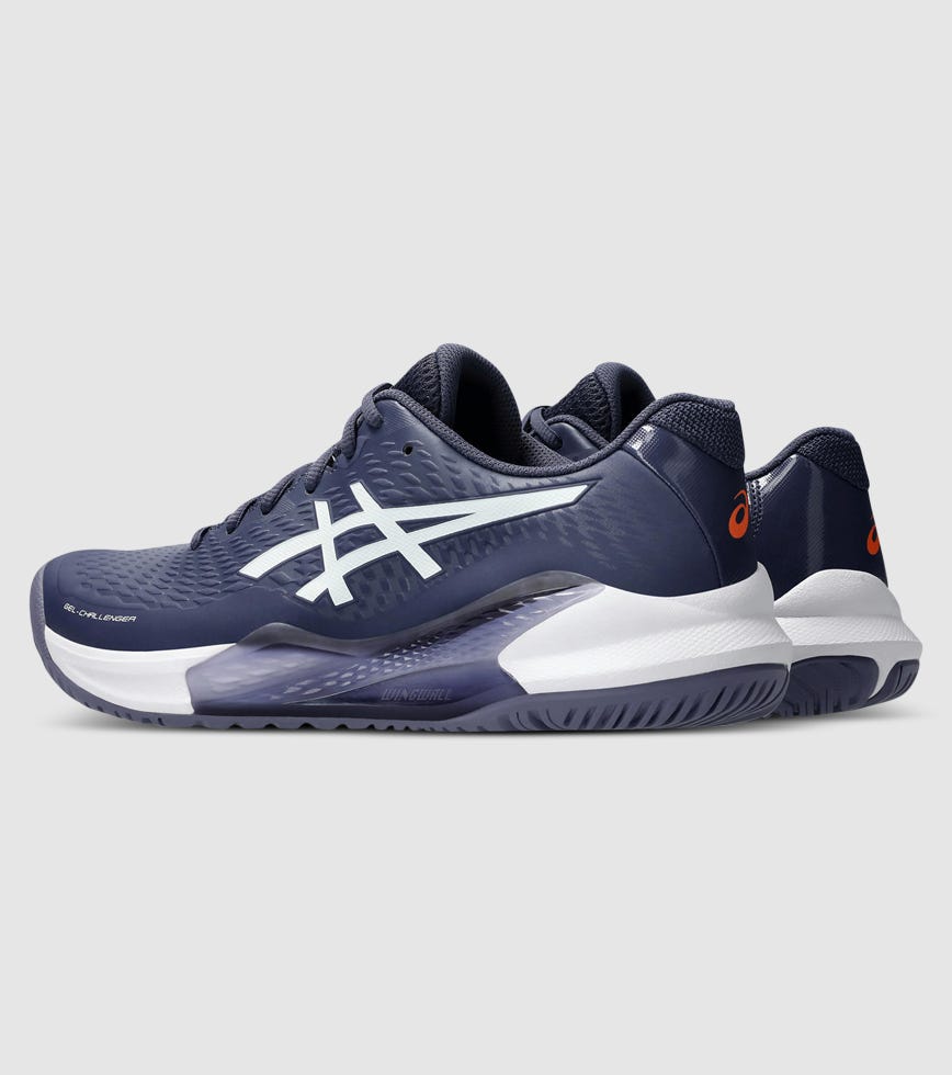 ASICS GEL CHALLENGER 14 MENS TENNIS SHOES INDIGO FOG WHITE The