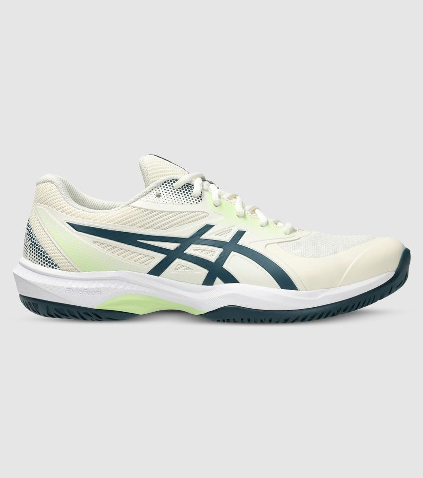 ASICS GAME FF PICKLEBALL MENS CREAM TRANQUIL TEAL | The Athlete's Foot