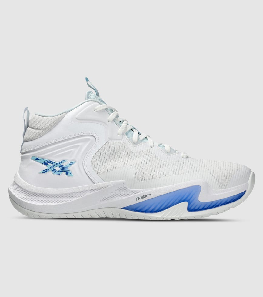 ASICS NOVA SURGE 3 MENS WHITE BRIGHT CYAN | The Athlete's Foot