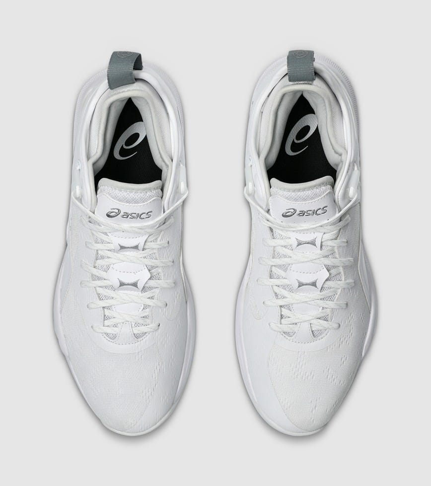 ASICS NOVA SURGE LOW 2 MENS BASKETBALL SHOE WHITE PURE SILVER