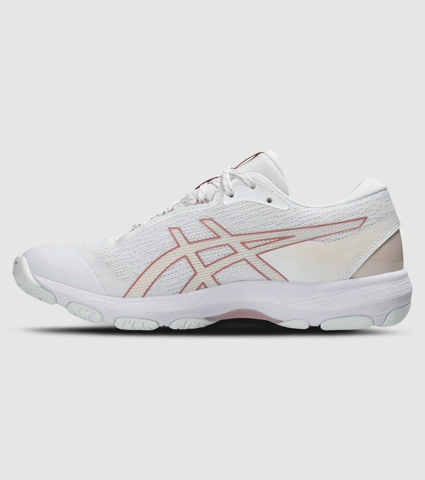 ASICS GEL-NETBURNER ACADEMY 10 WOMENS NETBALL SHOES WHITE MORGANITE ...