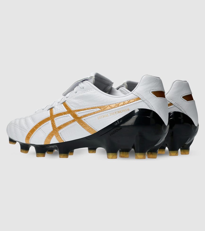 ASICS LETHAL TESTIMONIAL IT (FG) MENS FOOTBALL BOOTS WHITE BLACK