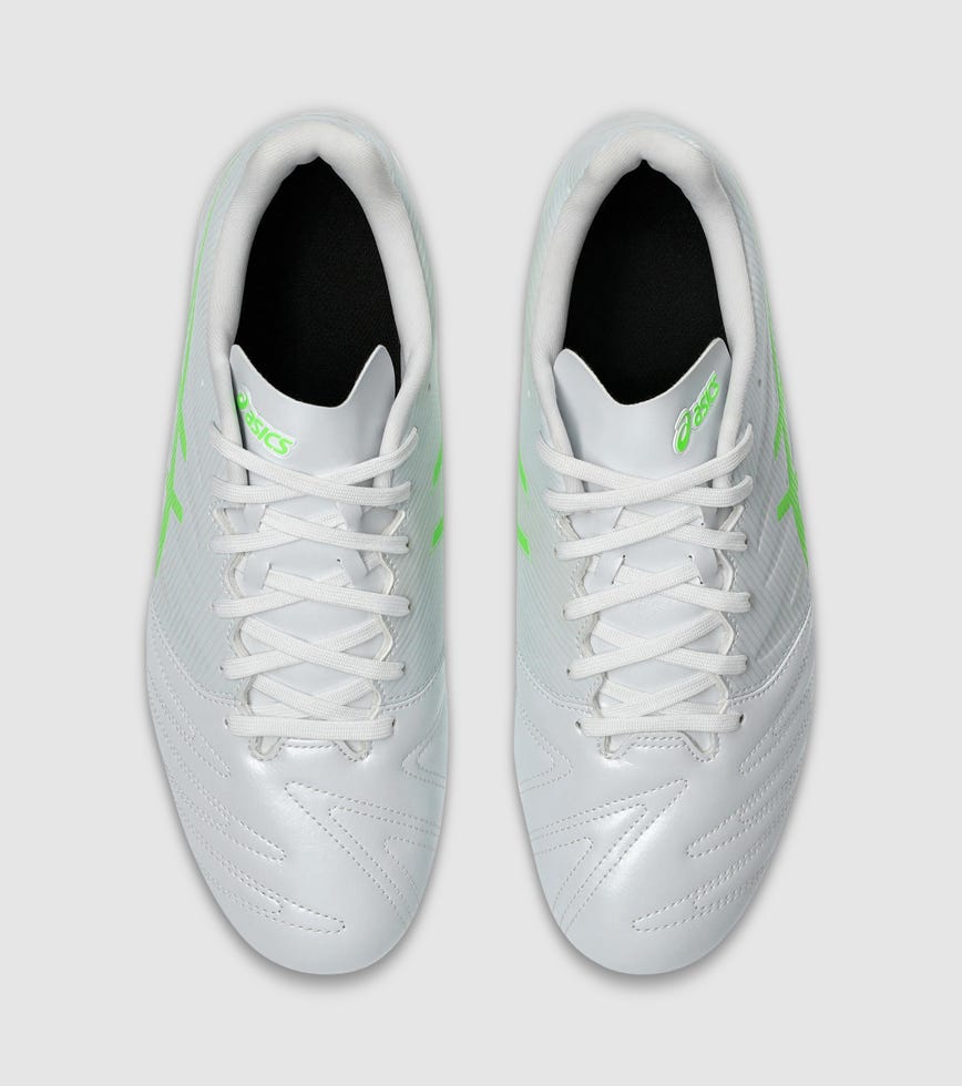 ASICS ULTREZZA CLUB 3 (FG) MENS FOOTBALL BOOTS WHITE GREEN GECKO