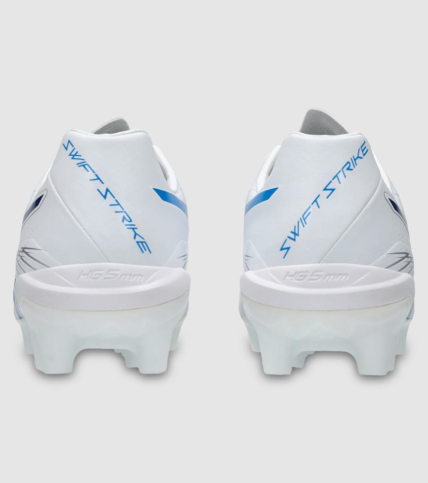 ASICS SWIFT STRIKE MENS FOOTBALL BOOTS WHITE ELECTRIC BLUE | The ...