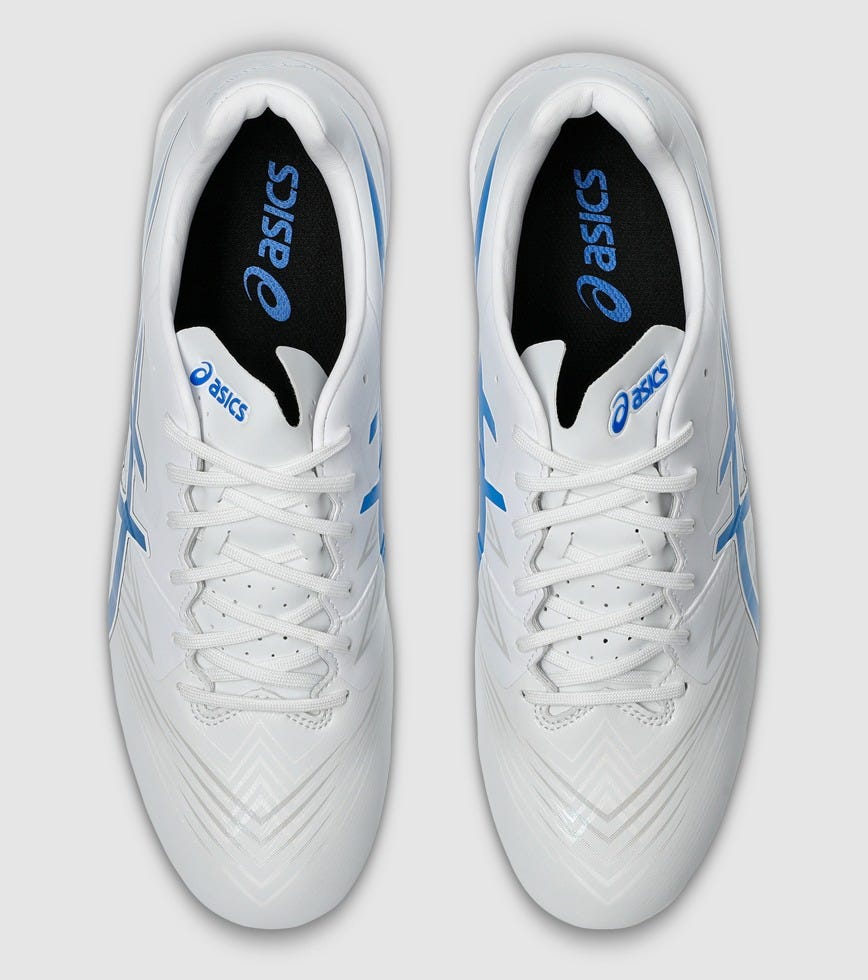 ASICS SWIFT STRIKE MENS FOOTBALL BOOTS WHITE ELECTRIC BLUE | The ...
