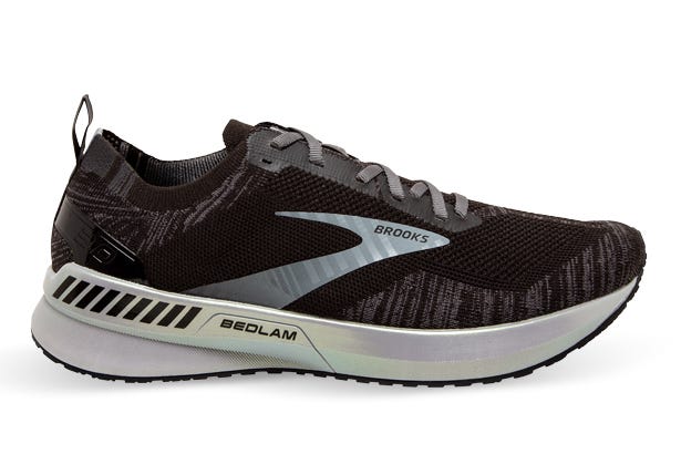 BROOKS BEDLAM MENS BLACK WHITE The Athlete's Foot