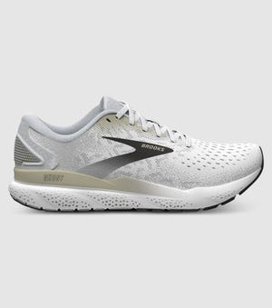 BROOKS GHOST 16 MENS WHITE CREAM PINK The Athlete's Foot