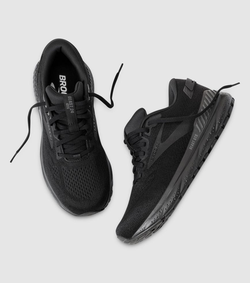 BROOKS BEAST GTS 24 (4E X-WIDE) MENS BLACK BLACK BLACK The