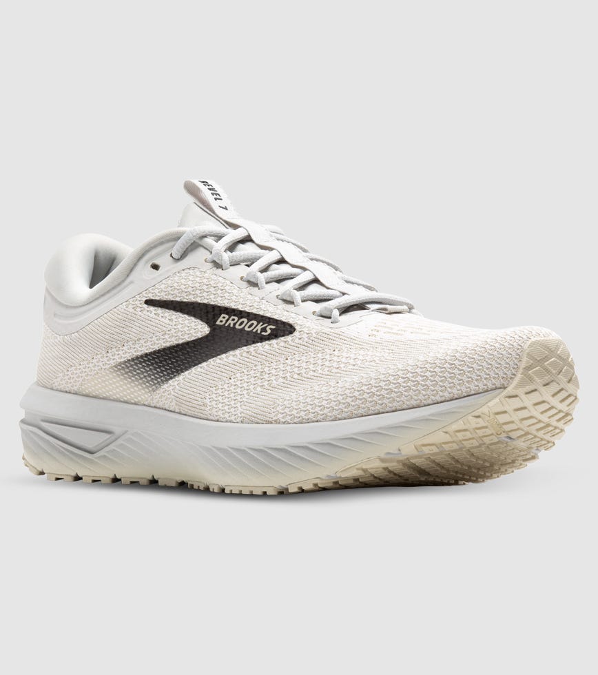 BROOKS REVEL MENS WHITE DOUBLE CREAM BLK The Athlete's Foot