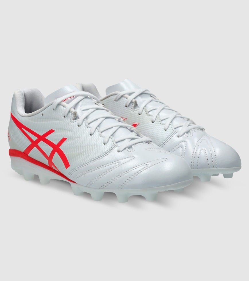ASICS ULTREZZA (FG) (GS) KIDS FOOTBALL BOOTS WHITE FLASH RED | The