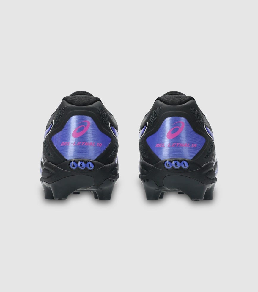 ASICS GEL-LETHAL 19 MENS BLACK COBALT BURST | The Athlete's Foot