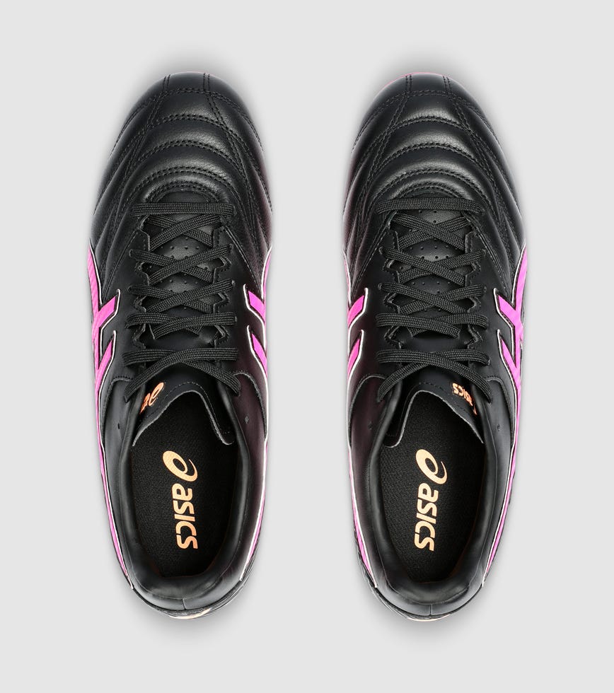 asics pink and black footy boots