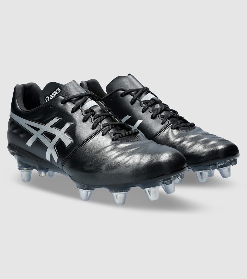 シューズ asics LETHAL WARNO ST 3 ASICS LETHAL WARNO ST3 (SG) MENS FOOTBALL BOOTS BLACK PURESILVER
