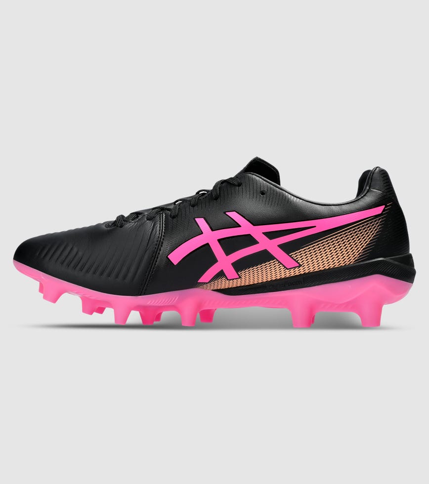 asics pink and black footy boots