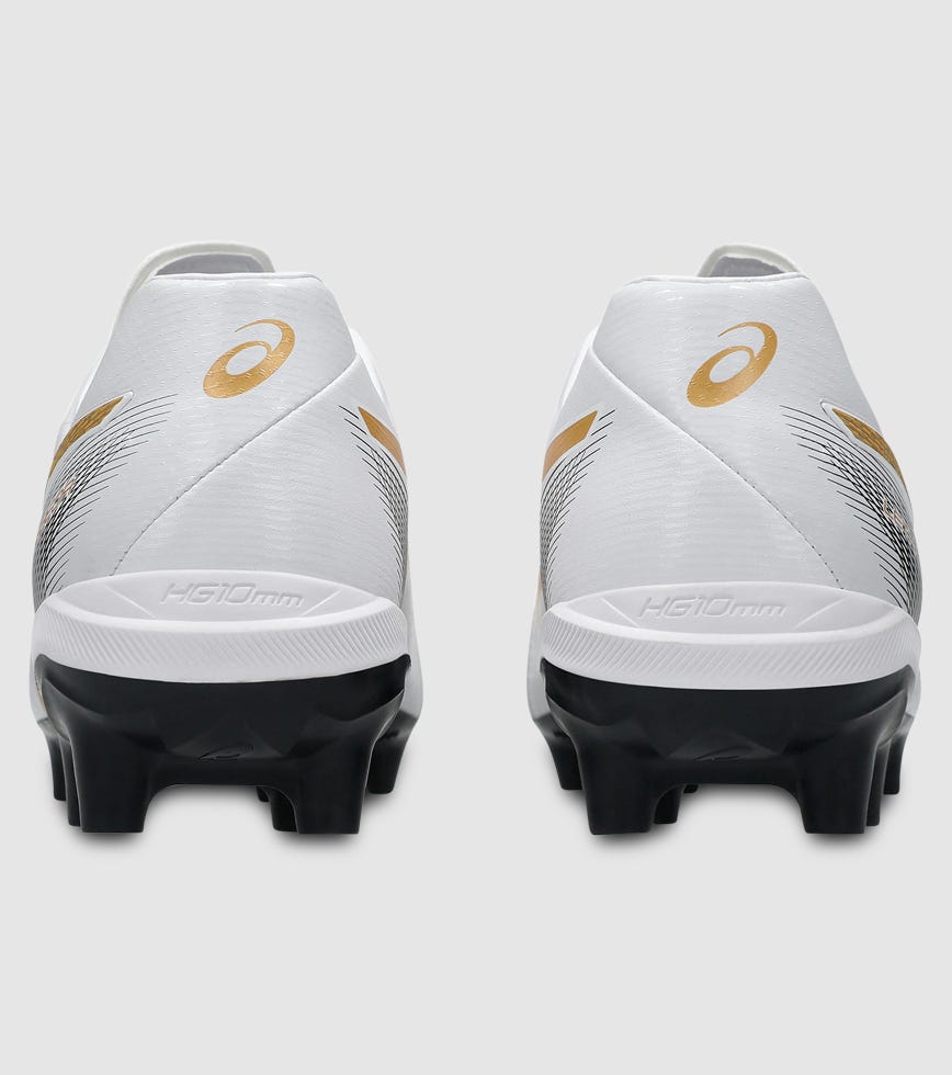 gold asic tigreor football boots