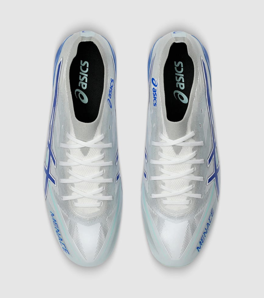 ASICS MENACE 5 (FG) MENS WHITE ILLUSION BLUE | The Athlete's