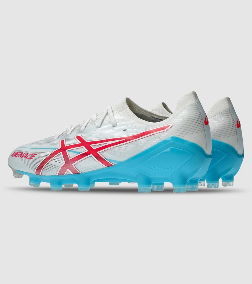 ASICS MENACE 5 (FG) MENS FOOTBALL BOOTS WHITE DIVA PINK | The Athlete's ...