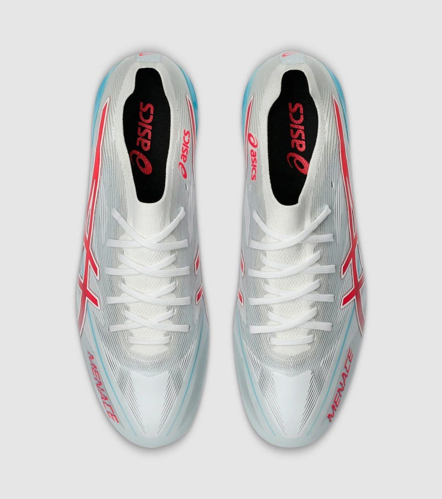 ASICS MENACE 5 (FG) MENS FOOTBALL BOOTS WHITE DIVA PINK | The Athlete's ...