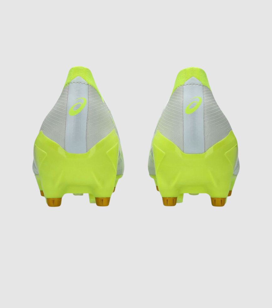 ASICS MENACE 5 HYBRID MENS FOOTBALL BOOTS WHITE SAFETY YELLOW