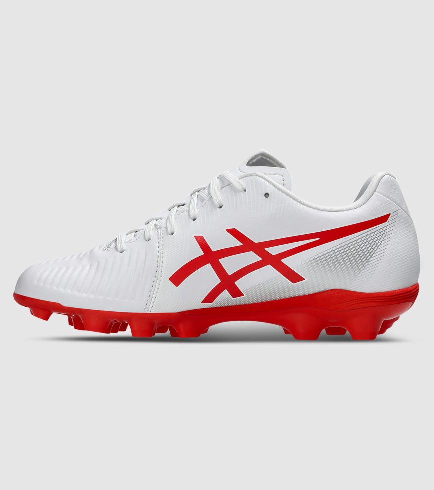 ASICS LETHAL TIGREOR IT (FG) (GS) KIDS FOOTBALL BOOTS WHITE FIERY RED ...