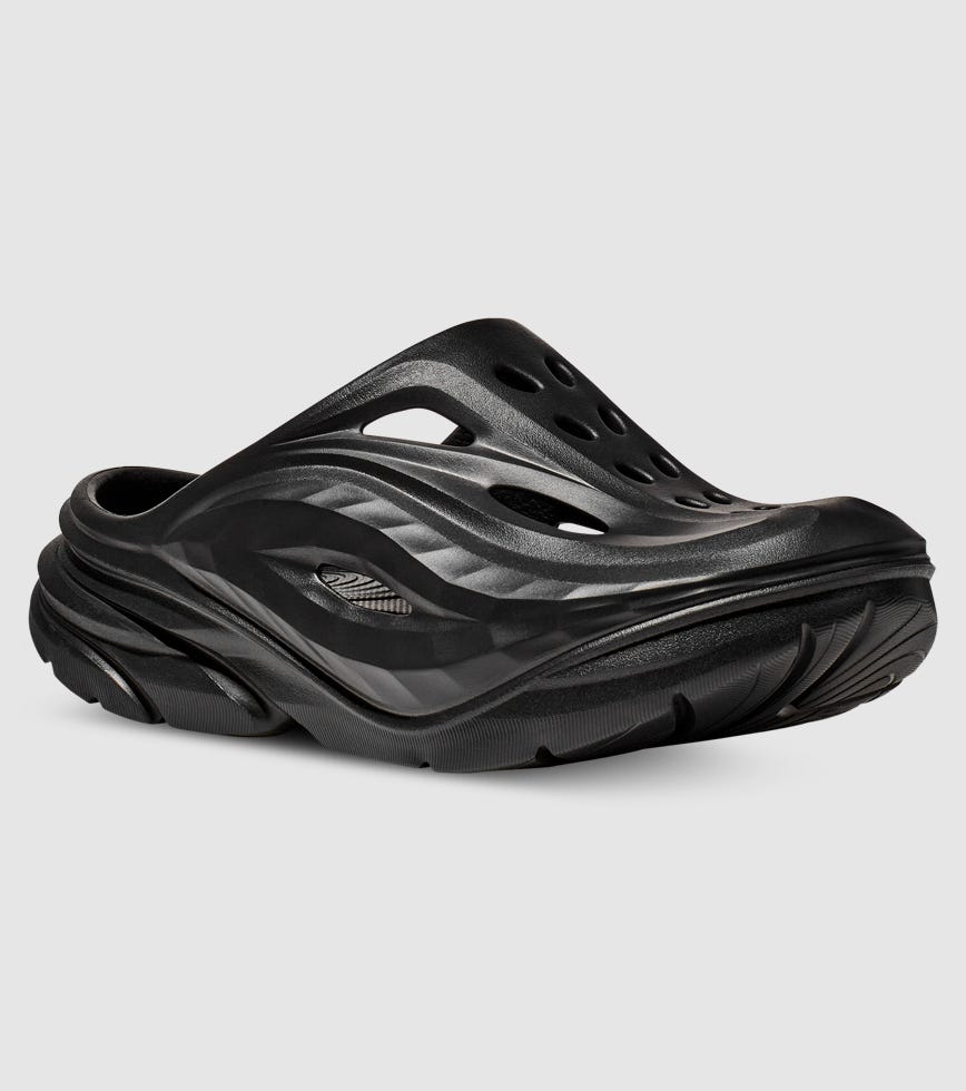 HOKA ORA RECOVERY MULE MENS BLACK BLACK | The Athlete's Foot