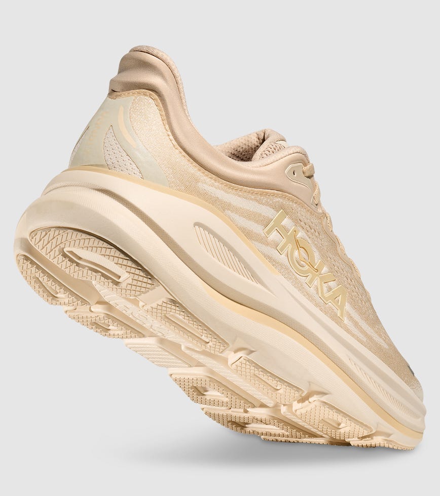 HOKA Bondi 9 Oatmeal OatMil ベージュ スニーカー HOKA BONDI 9 MENS OATMEAL OAT MILK | The Athlete's Foot