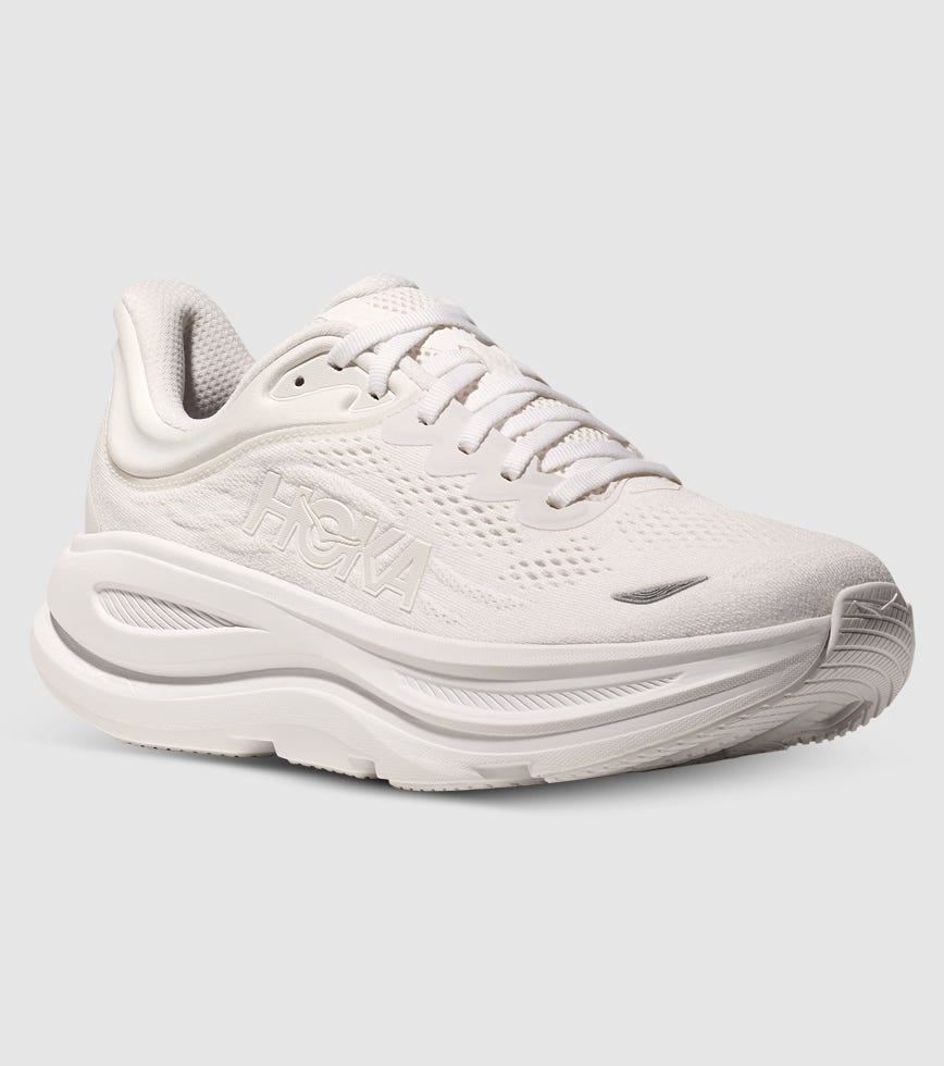 HOKA BONDI 9 WOMENS WHITE WHITE | The Athlete's Foot