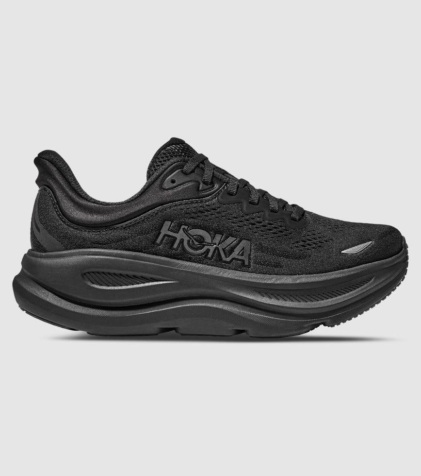 HOKA BONDI 9 (4E X-WIDE) MENS BLACK BLACK | The Athlete's Foot