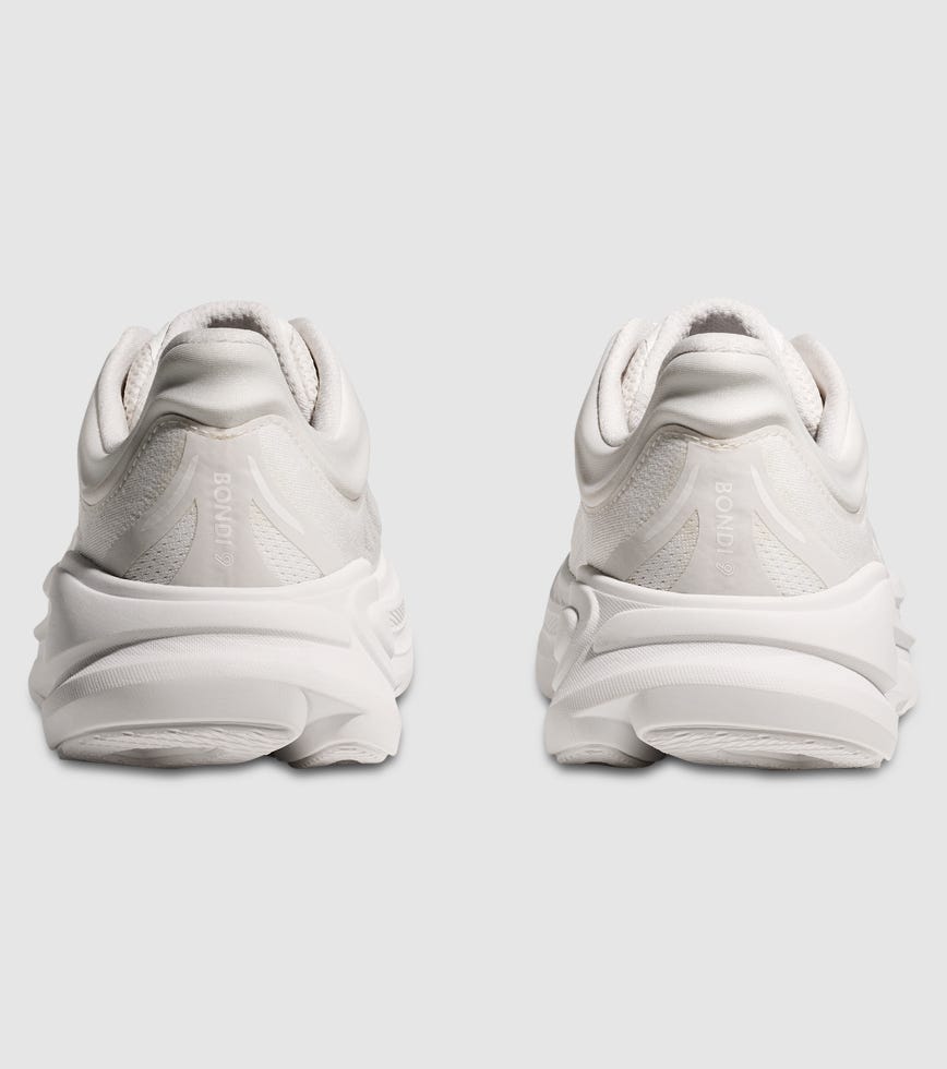HOKA BONDI 9 (D WIDE) WOMENS WHITE WHITE | The Athlete's Foot