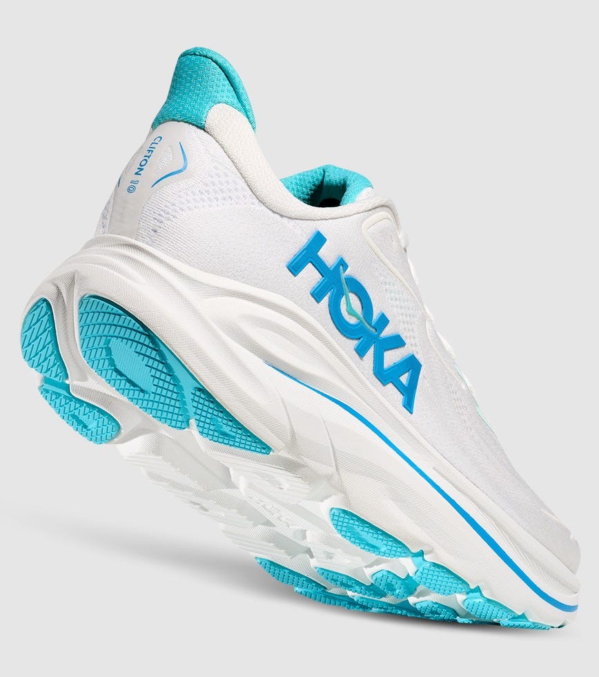 HOKA CLIFTON 10 MENS WHITE SKY BLUE | The Athlete's Foot