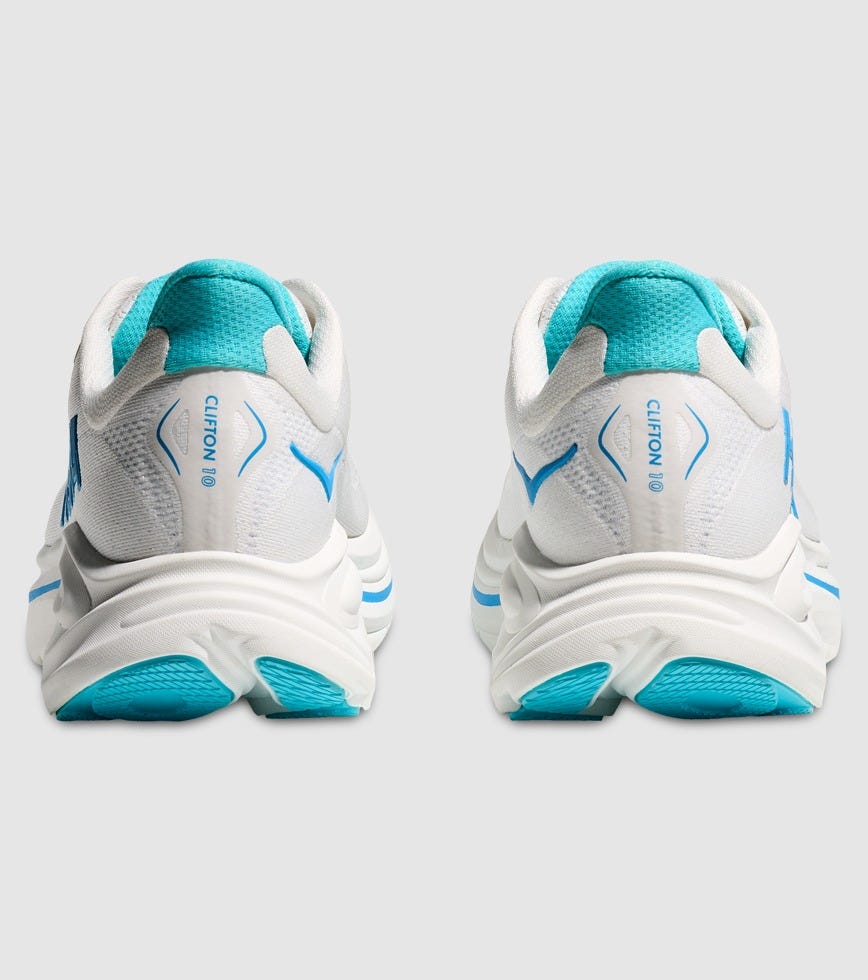 ボールガイ　　ootk HOKA CLIFTON 10 MENS WHITE SKY BLUE | The Athlete's Foot