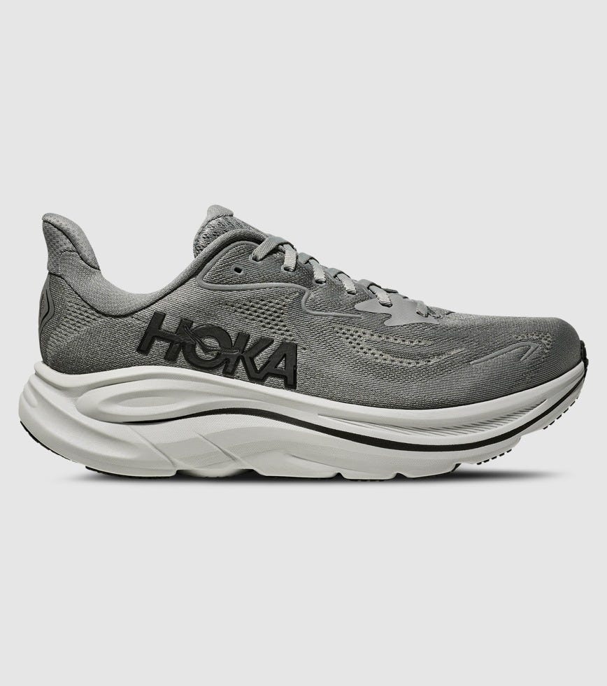 HOKA CLIFTON 10 (2E WIDE) MENS GALACTIC GREY ASTEROID | The