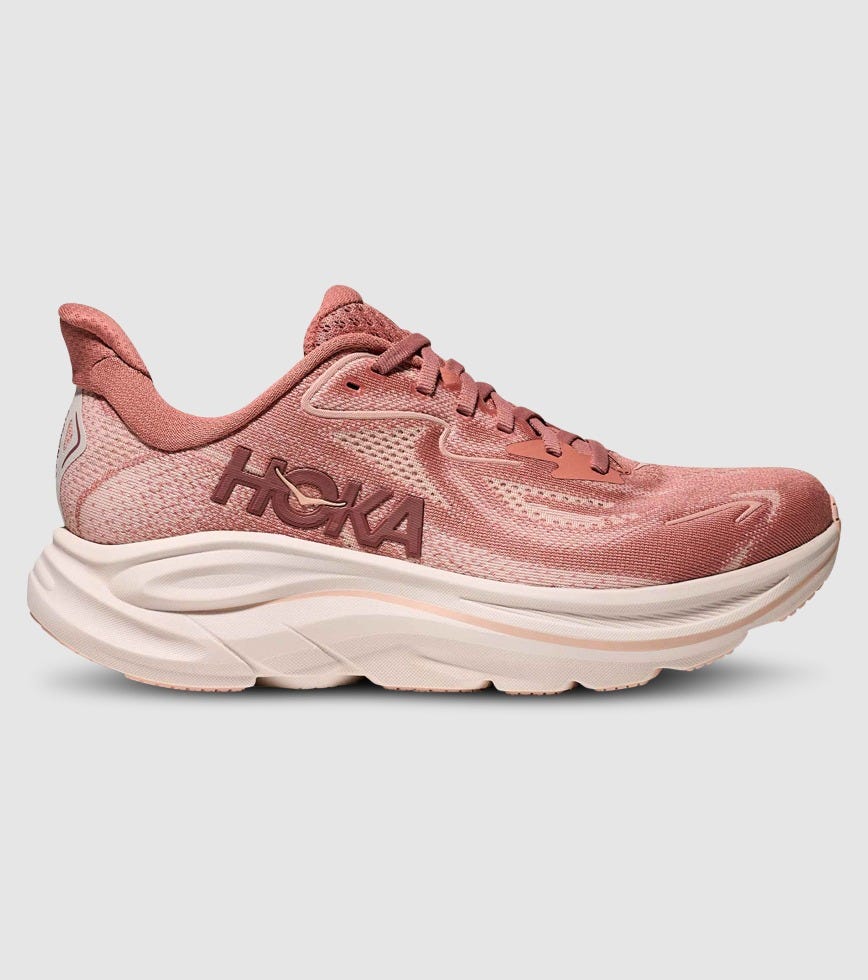 HOKA CLIFTON 10 WOMENS BLUSH ROSE LATTE The Athlete's Foot