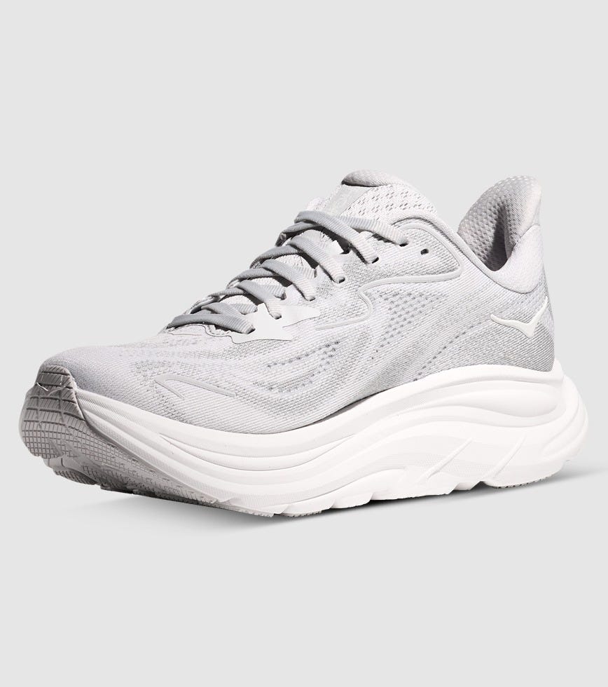 HOKA CLIFTON 10 (D WIDE) WOMENS COSMIC GREY STARDUST | The