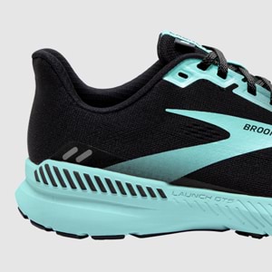 BROOKS LAUNCH GTS 8 WOMENS BLACK EBONY BLUE TINT