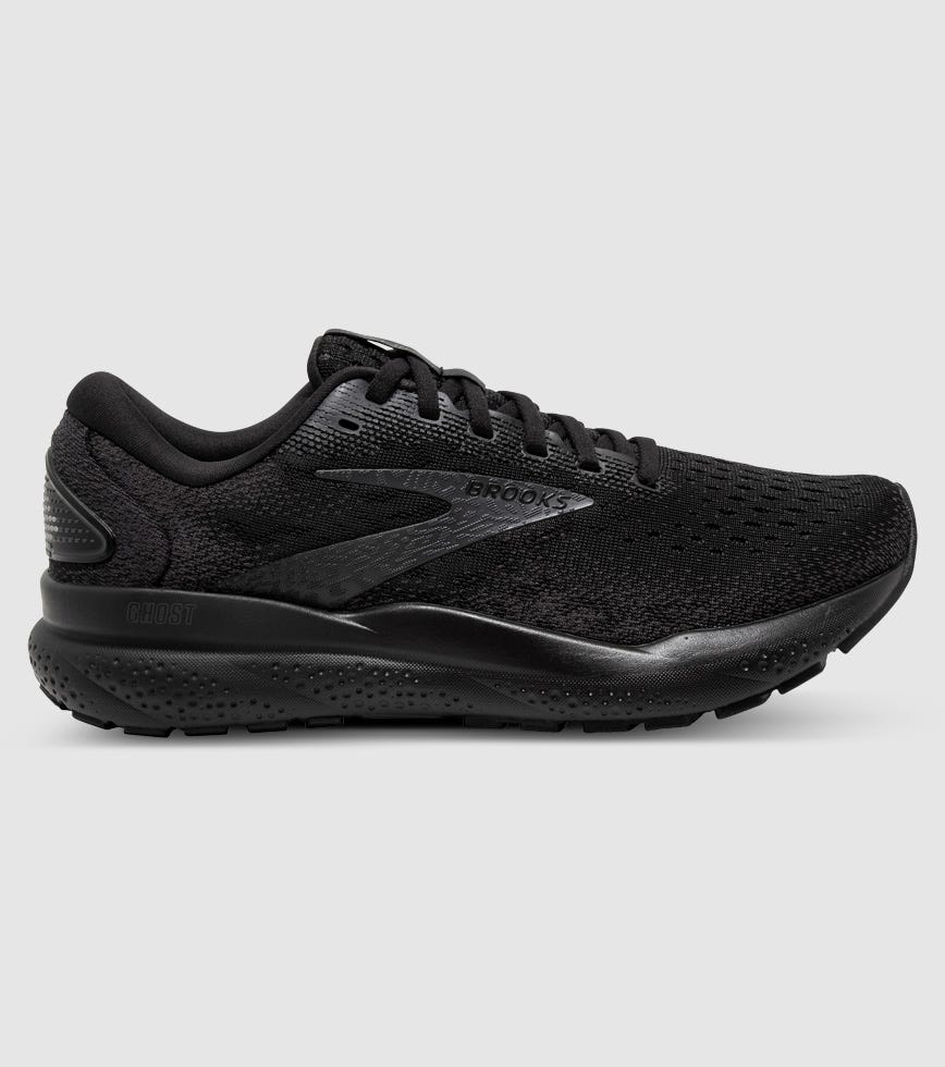BROOKS GHOST 16 WOMENS BLACK BLACK EBONY The Athlete's Foot