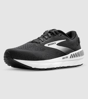 BROOKS ARIEL GTS 24 (D WIDE) WOMENS EBONY BLACK WHITE The