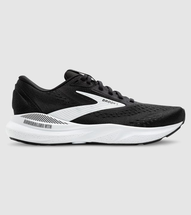 BROOKS ADRENALINE GTS 24 WOMENS BLACK WHITE The Athlete's Foot