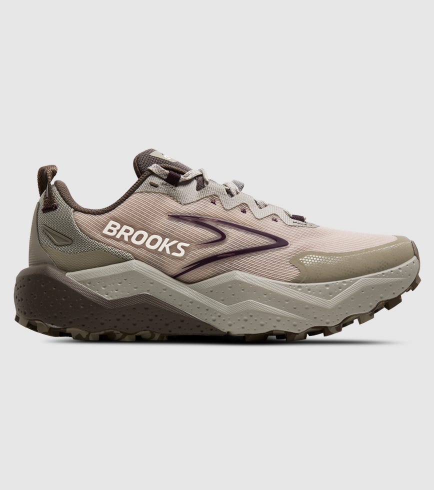 BROOKS CALDERA 8 WOMENS ALMOND PEACH FALCON | The Athlete's Foot