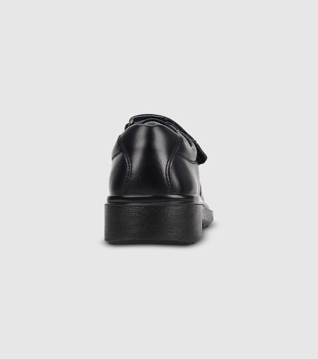 Clarks In Denver CLARKS DENVER E (PS) KIDS V-STRAP SCHOOL SHOES BLACK | The Athlete's Foot