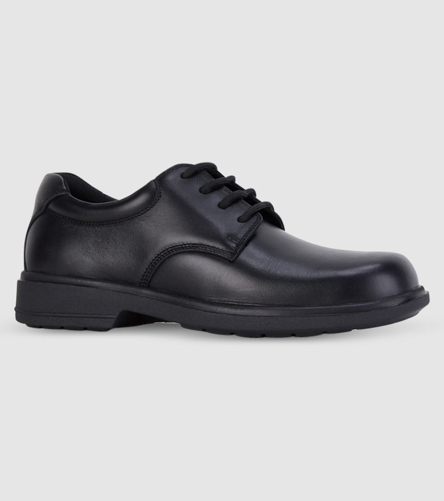 CLARKS DESCENT SENIOR BOYS SCHOOL SHOES BLACK The Athlete's Foot