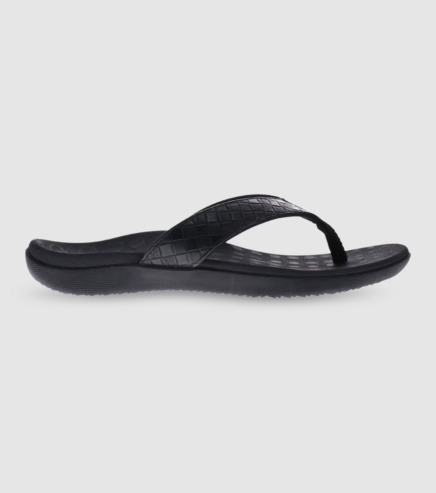 ORTHAHEEL SONOMA WEAVE WOMENS THONG BLACK The Athlete's Foot