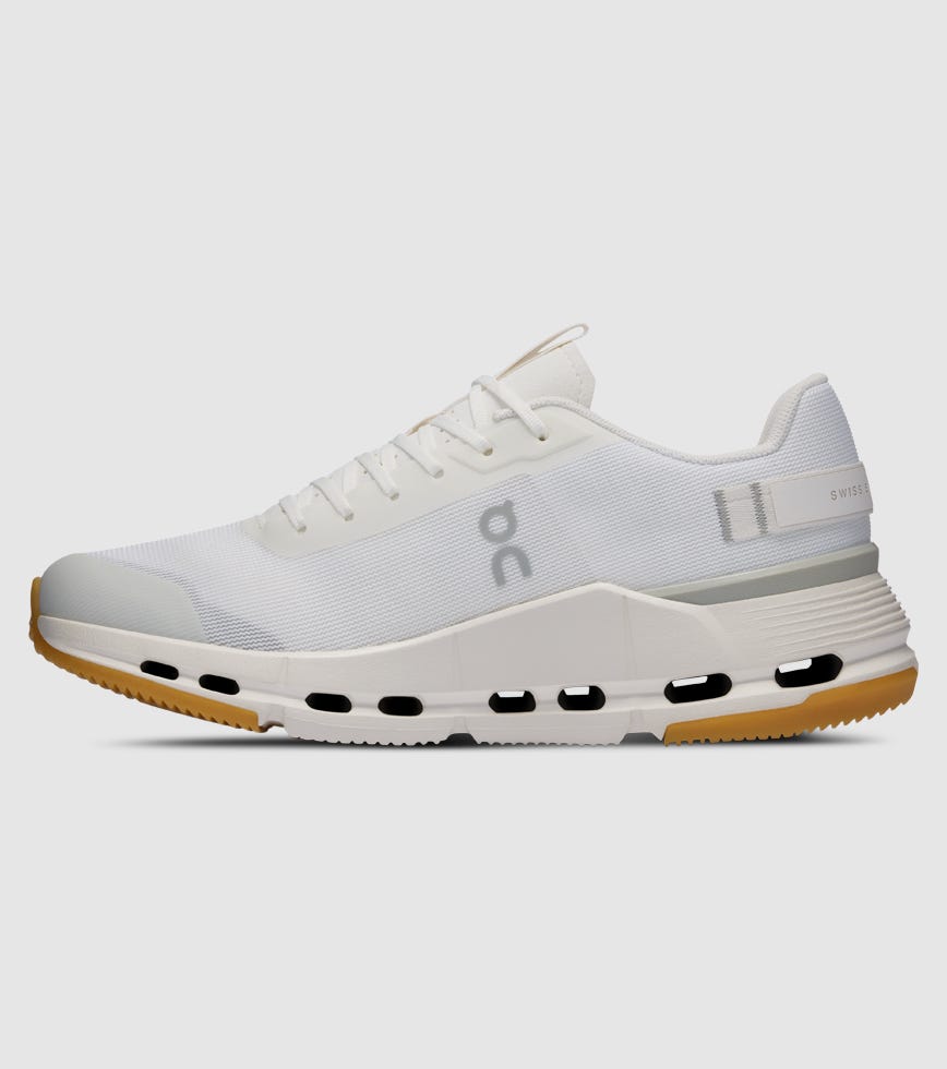 On Cloud Women's Cloudnova Form 2 Running Shoes- Ivory/ Desert