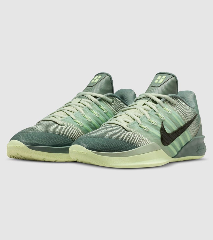 nike green and white basketball shoes