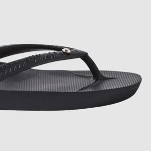 ARCHIES ARCH SUPPORT UNISEX THONG BLACK CRYSTAL