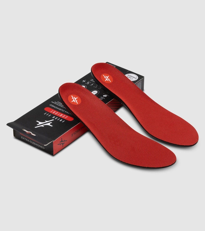 FRESH FIT COMFORT INNERSOLE UNISEX ADULTS BLACK RED | The Athlete's Foot