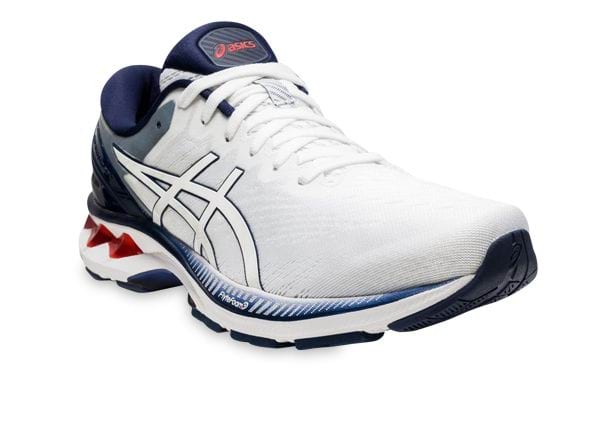 ASICS GEL KAYANO 27 MENS WHITE PEACOAT | The Athlete's Foot ASICS GEL KAYANO 27 MENS WHITE PEACOAT | The Athlete's Foot